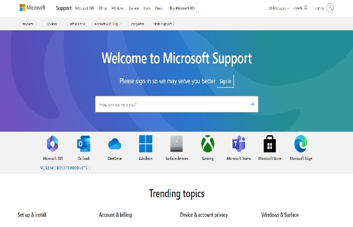Contact Microsoft support