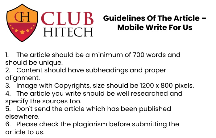 Guidelines of the Article – Mobile Write for Us